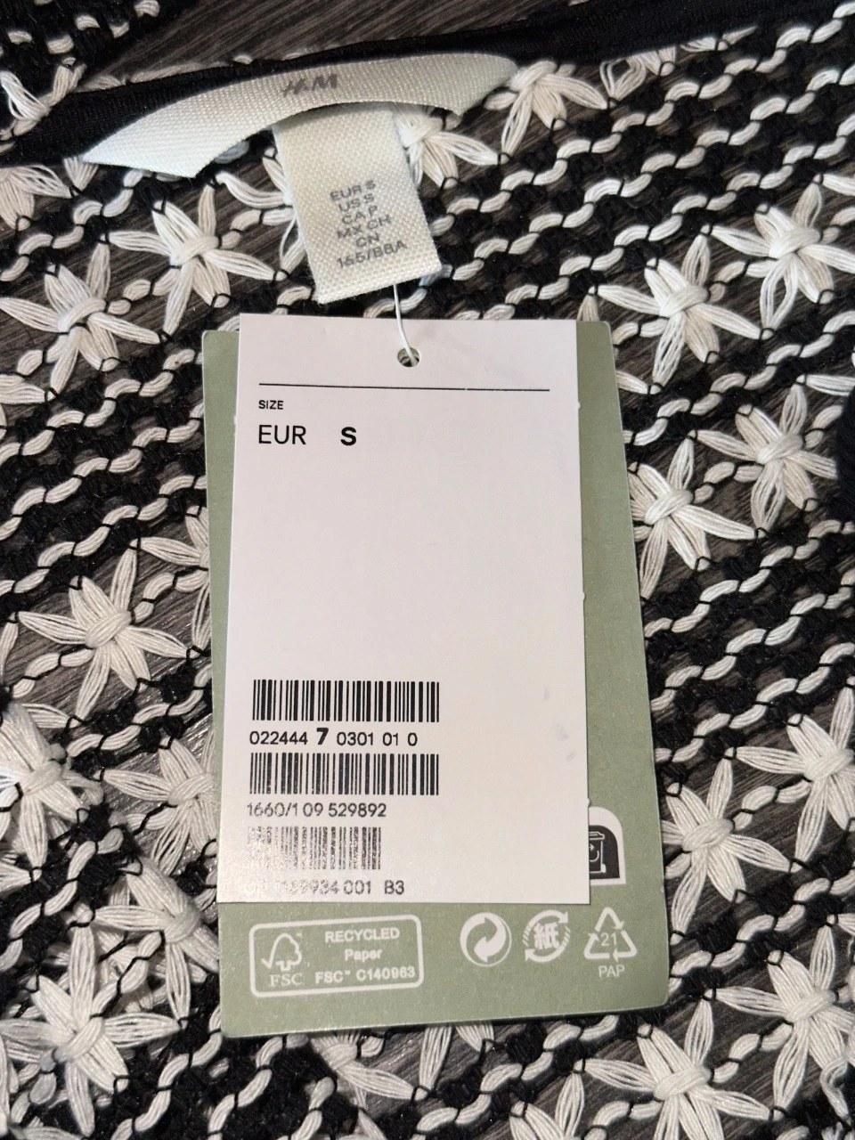 Strandjurk / Tuniek H&M zwart & wit gehaakt – photo 4